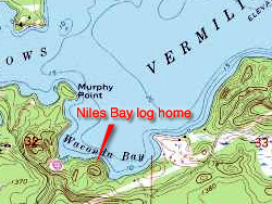 Niles Bay log home