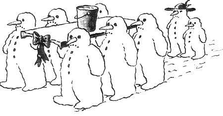 Snowman funeral